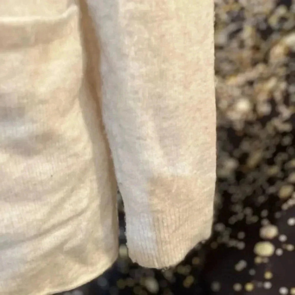 LOFT FLEECE OATMEAL BEIGE CARDIGAN WITH POCKETS SIZE S NEUTRAL EARTH TONES  - Picture 9 of 11